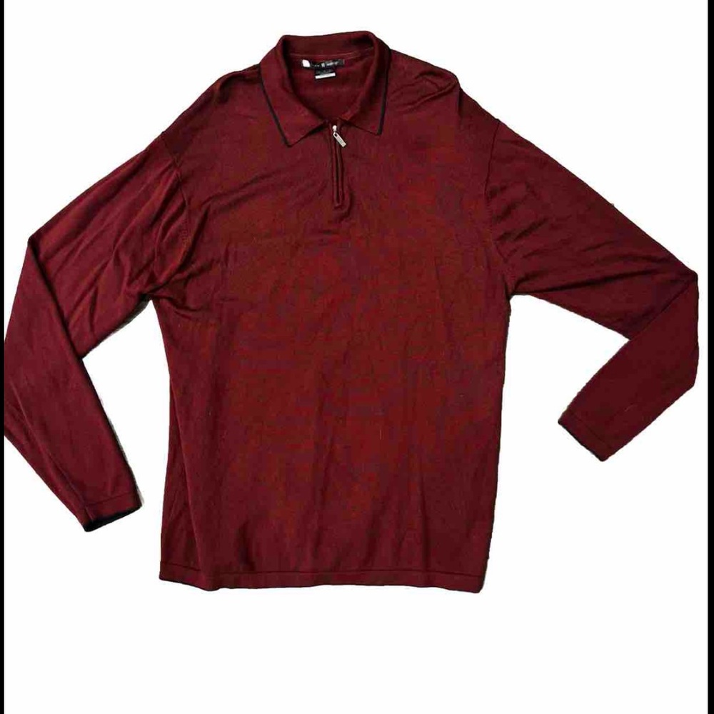 Tiger Woods Nike Men's 1/4 Zip Golf Pullover Red XL Long Sleeve